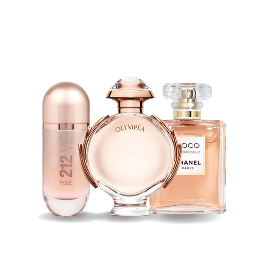 PACK DE 3 PARFUMS : 212 VIP ROSÉ, OLYMPÉA & COCO MADEMOISELLE