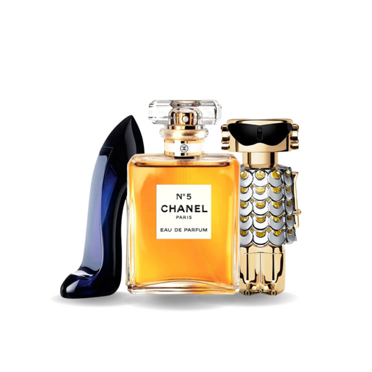 PACK DE 3 PARFUMS : GOOD GIRL, CHANEL Nº5 & FAME