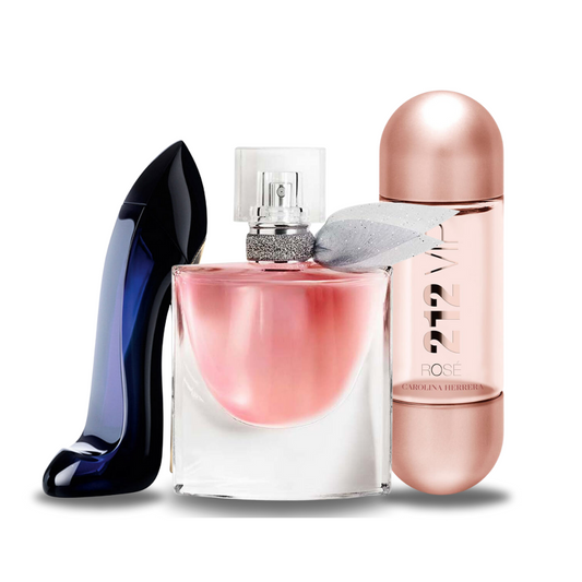 PACK DE 3 PARFUMS : GOOD GIRL, LA VIE EST BELLE & 212 VIP ROSÉ
